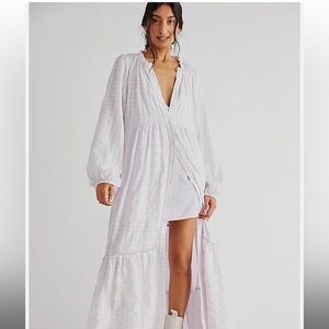 Free People Edie Maxi Dress S in white